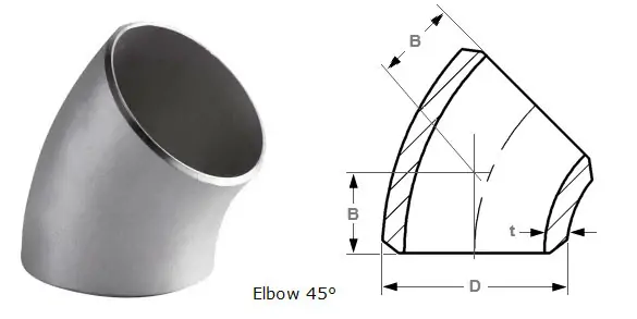 45° Butt Weld Elbow